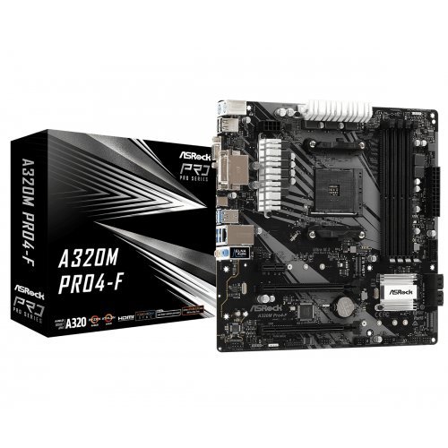 Дънна платка ASRock A320M Pro4-F (снимка 1)