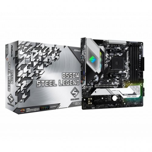 Дънна платка ASRock B550M STEEL LEGEND ASR-MB-B550M-STEEL-LEGEND (снимка 1)