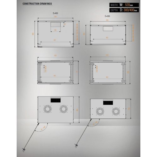 Комуникационен шкаф MIRSAN MR.SOH12U40MN.01 (снимка 4)