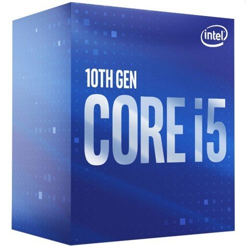 Процесор Intel Comet Lake Core i5-10400F (6c/12t), LGA1200, Box, with Cooler, no VGA, 2.9- 4.3GHz, 12MB L3 Cashe, TDP 65W, 14nm, DDR4-2667 (снимка 1)