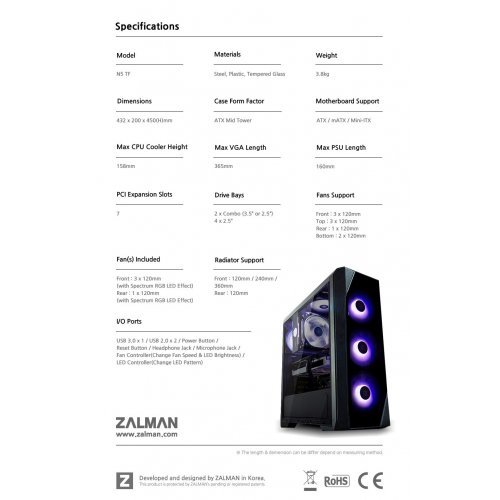 Компютърна кутия Zalman ZM-N5-TF    (снимка 6)