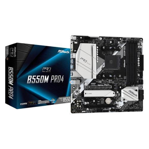 Дънна платка ASRock B550M PRO4 90-MXBDK0-A0UAYZ (снимка 1)