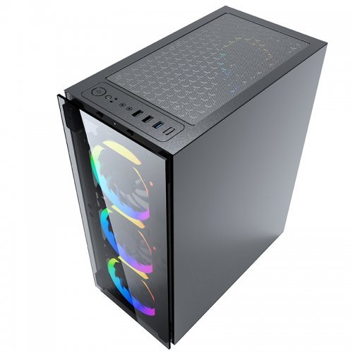 Компютърна кутия PowerCase JX188-10 PCJX18810 (снимка 4)