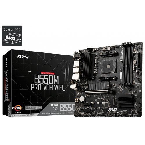 Дънна платка MSI B550M PRO-VDH WIFI 911-7C95-008 (снимка 1)
