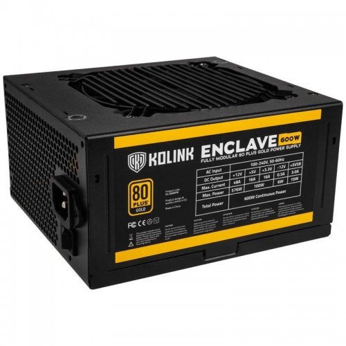Захранващ блок Kolink  Enclave 600W 80 PLUS Gold modular KOLINK-PS-600-E (снимка 1)