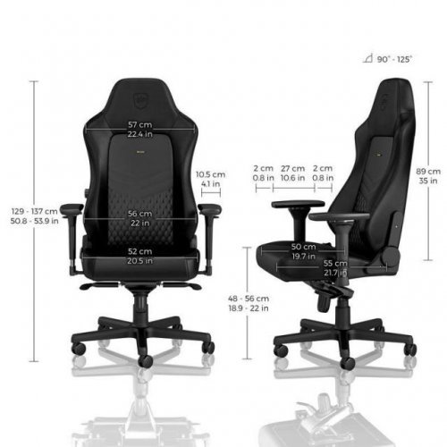 Геймърски стол noblechairs HERO Real Leather Black NOBLE-GAGC-118 (снимка 3)