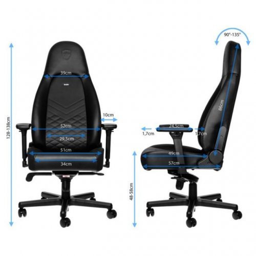 Геймърски стол noblechairs ICON Black NOBLE-GAGC-087 (снимка 9)