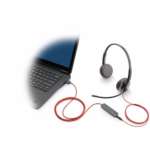 Колцентър слушалка Plantronics Blackwire C3220 Stereo USB-A 209745-201 (снимка 3)