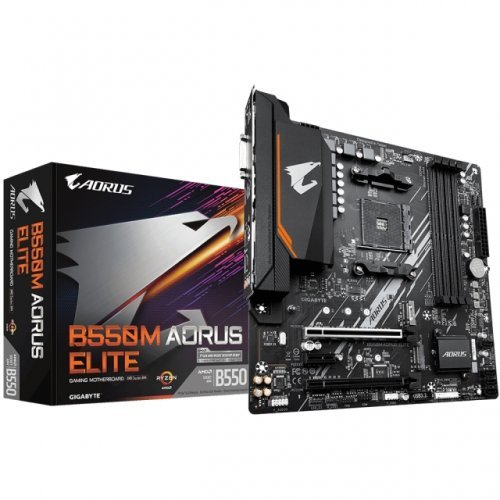 Дънна платка Gigabyte GAB55MAEL-00-G GA-MB-B550M-AORUS-ELITE (снимка 1)