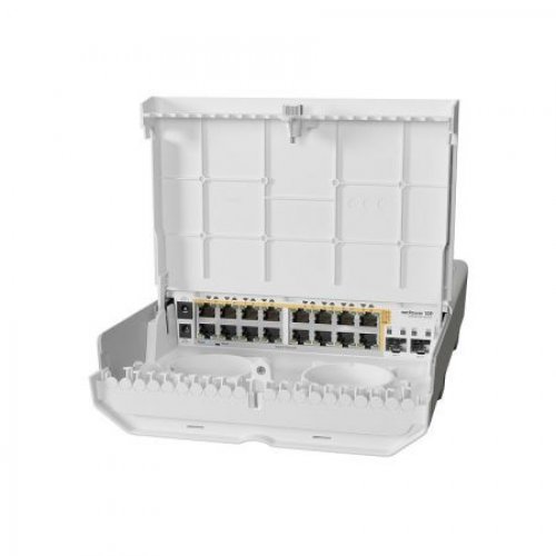 Суич MikroTik netPower 16P CRS318-16P-2S+OUT (снимка 3)