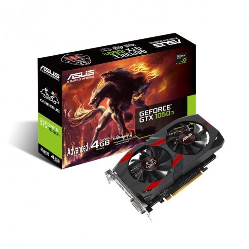 Видео карта Asus Cerberus GeForce GTX 1050 Ti Advanced Edition 4GB GDDR5 CERBERUS-GTX1050TI-A4G (снимка 1)