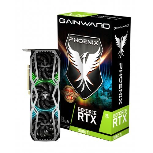 Видео карта Gainward GeForce RTX 3060 Ti Phoenix GS NE6306TT19P2-1041X (2256) (снимка 1)