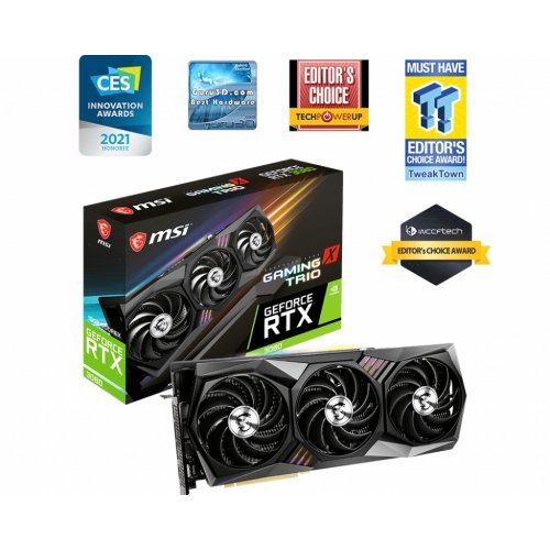Видео карта MSI GeForce RTX 3080 GAMING X TRIO 10G 912-V389-030 (снимка 1)