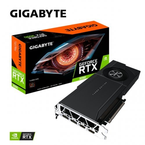 Видео карта Gigabyte GeForce RTX 3090 TURBO GA-VC-N3090TURBO-24G (снимка 1)