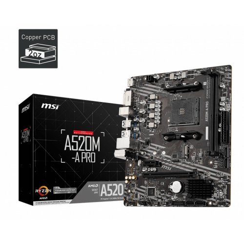 Дънна платка MSI A520M-A PRO 911-7C96-0 (снимка 1)