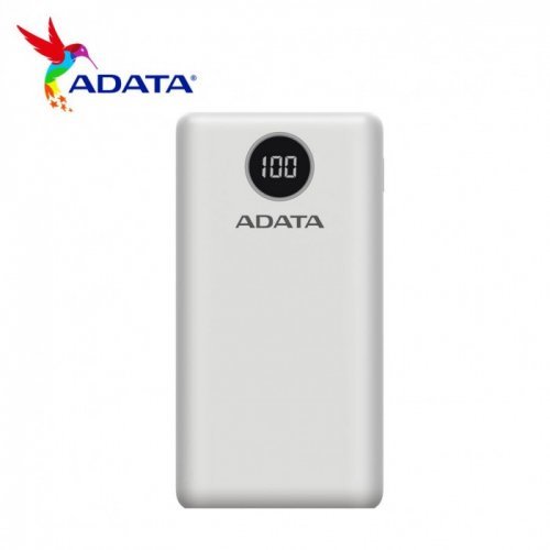 Мобилна батерия Adata P20000QCD White AP20000QCD-DGT-CWH (снимка 1)