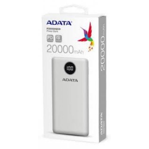 Мобилна батерия Adata P20000QCD White AP20000QCD-DGT-CWH (снимка 3)