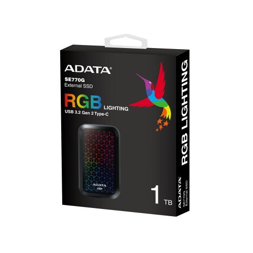 Външен SSD Adata SE770G Black Color Box RGB ASE770G-1TU32G2-CBK (снимка 8)