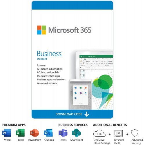 Приложен софтуер Microsoft Office 365 Business Standart English Subscription 1 year KLQ-00461 (снимка 1)