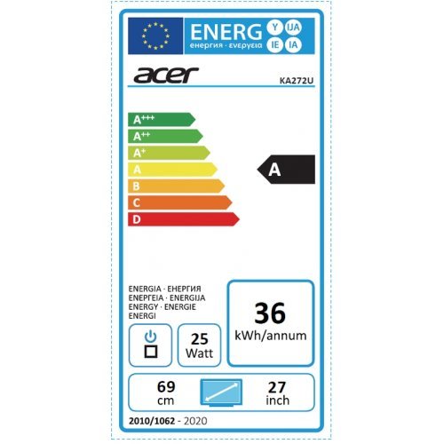 Монитор Acer KA272Ubiipx UM.HX2EE.013 (снимка 2)