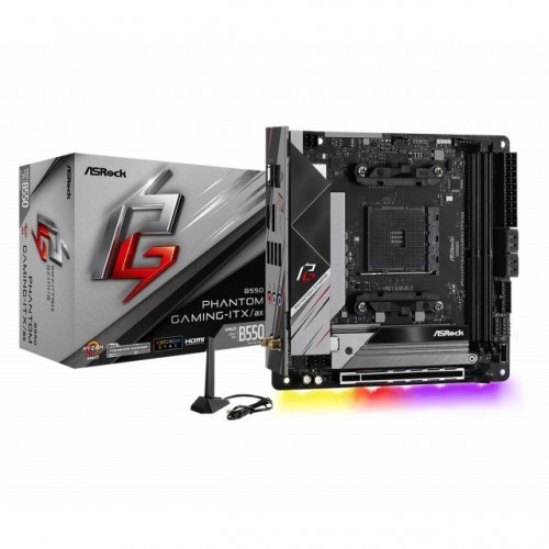 Дънна платка ASRock B550 Phantom Gaming-ITX/ax ASR-MB-B550-GAMING-ITX (снимка 1)