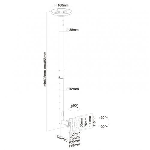 Стойки и стендове > NewStar FPMA-C050BLACK (снимка 2)