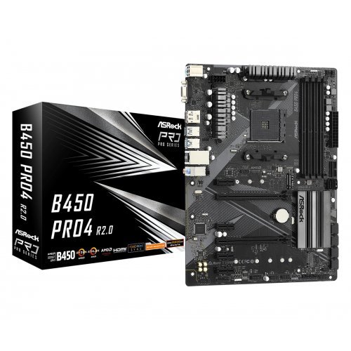 Дънна платка ASRock B450 PRO4 R2.0 (снимка 1)