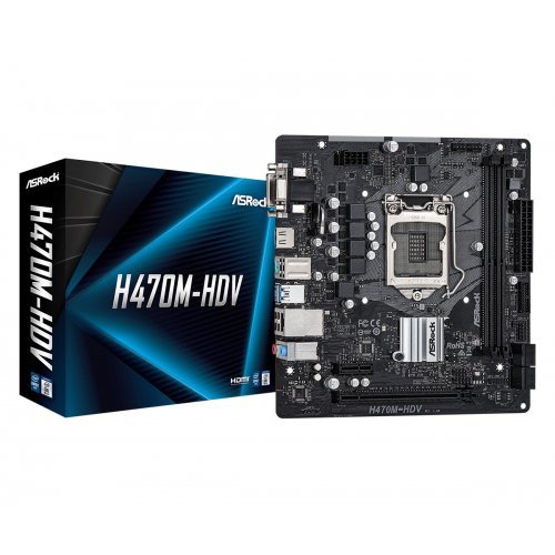 Дънна платка ASRock H470M-HDV (снимка 1)
