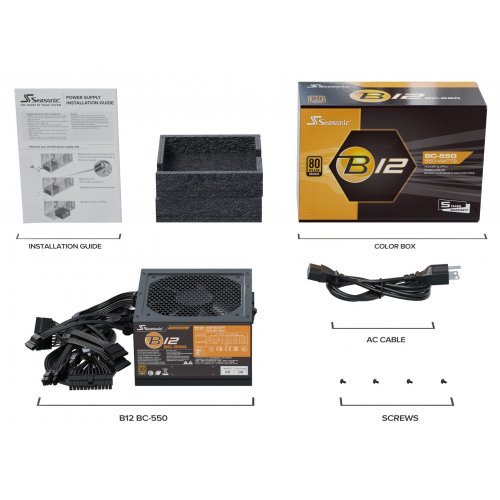 Захранващ блок Seasonic B12 BC 550W 1Y551BCRT3A10X (снимка 3)