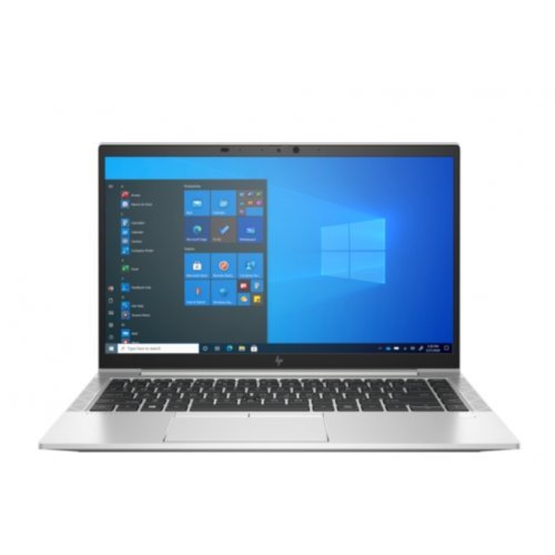 Лаптоп HP EliteBook 840 G8, сребрист, 14.0" (35.56см.) 1920x1080 (Full HD) без отблясъци 60Hz IPS, Процесор Intel Core i7-1165G7 (4x/8x), Видео Intel Iris Xe Graphics, 16GB DDR4 RAM, 1TB SSD диск, без опт. у-во, Windows 10 Pro 64 ОС, Клавиатура- светеща с БДС (снимка 1)