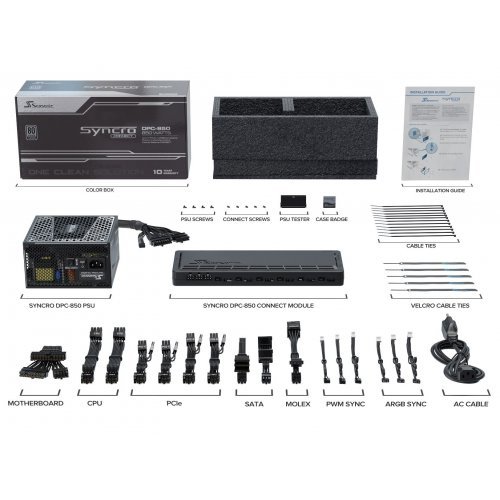 Компютърна кутия и захранване Seasonic SYNCRO Q704 + DPC-850 SSR-850FB (0YS48FBSA3A10X) (снимка 18)