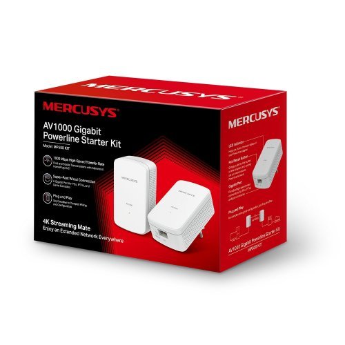 Powerline адаптер Mercusys MP500 KIT (снимка 4)