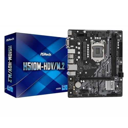 Дънна платка ASRock H510M-HDV/M.2 90-MXBFT0-A0UAYZ (снимка 1)