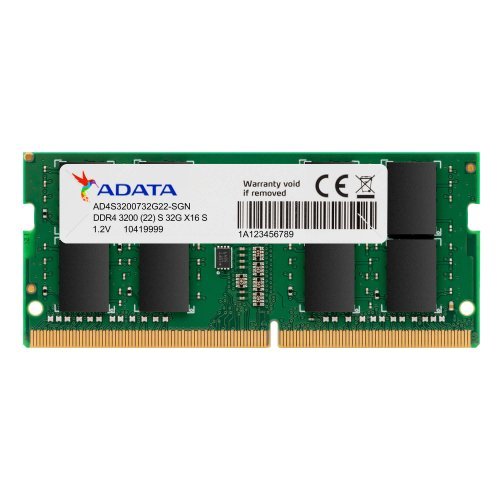 RAM памет Adata DDR4 SODIMM 32GB 3200 CL22 1.2V 1024MX8 AD4S320032G22-SGN (снимка 1)