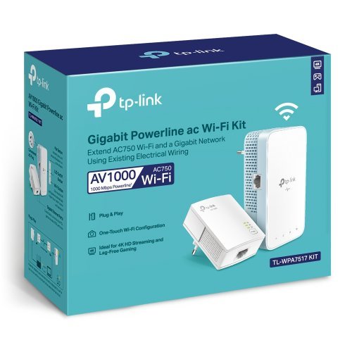 Powerline адаптер TP-Link TL-WPA7517 KIT AV1000 TL-WPA7517 KIT (снимка 4)