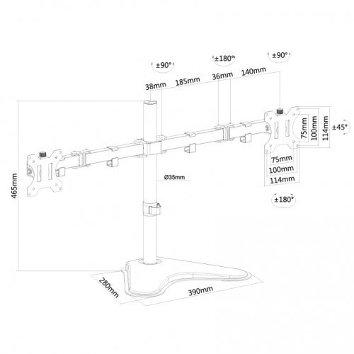 Стойки и стендове > NewStar FPMA-D550DDBLACK (снимка 3)