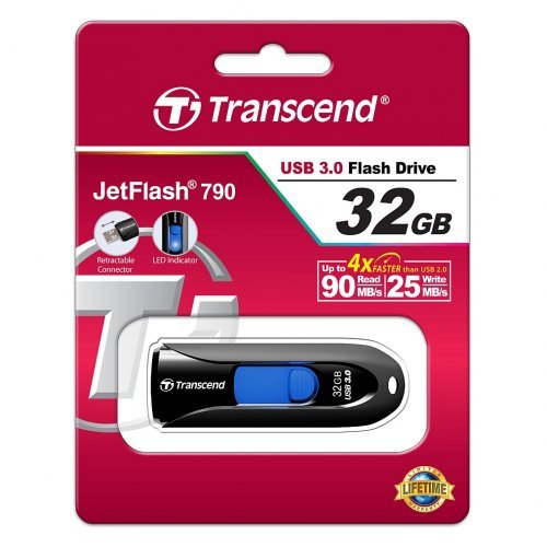 USB флаш памет > Transcend JetFlash 790 TS32GJF790K (снимка 2)