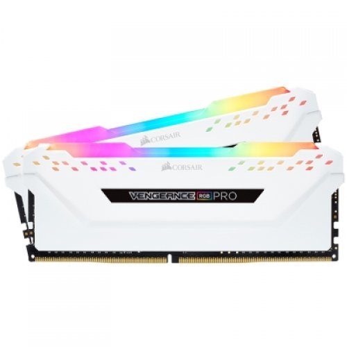 RAM памет Corsair VENGEANCE RGB PRO White Heatspreader CMW16GX4M2D3600C18W (снимка 1)