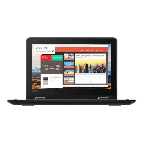 Лаптоп Lenovo ThinkPad Yoga 11e (5th Gen) 20LN - Flip design - Celeron N4120 / 1.1 GHz - Win 10 Pro 64-bit - UHD Graphics 600 - 4 GB RAM - 128 GB SSD NVMe - 11.6" IPS touchscreen 1366 x 768 (HD) - Wi-Fi 5 - black (снимка 1)