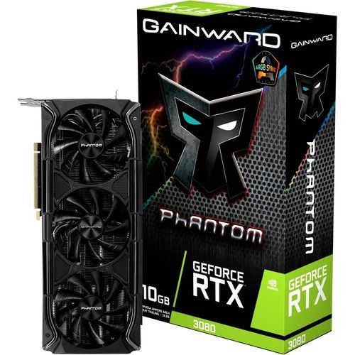 Видео карта Gainward GeForce RTX 3080 Phantom+ 4710562242881_3Y (снимка 1)