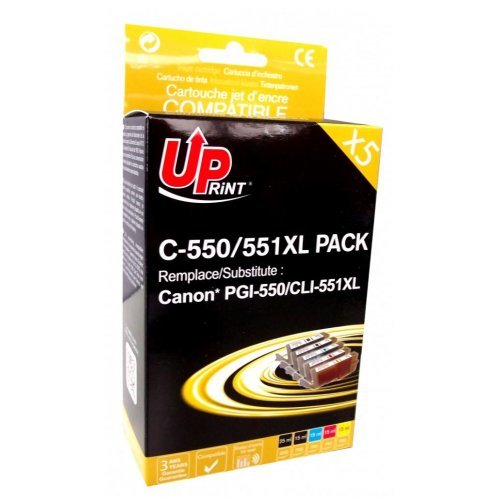 UPRINT -CANON PGI-550 + CLI-551BK/C/M/Y XL, 1x25ml+4x15ml (снимка 1)