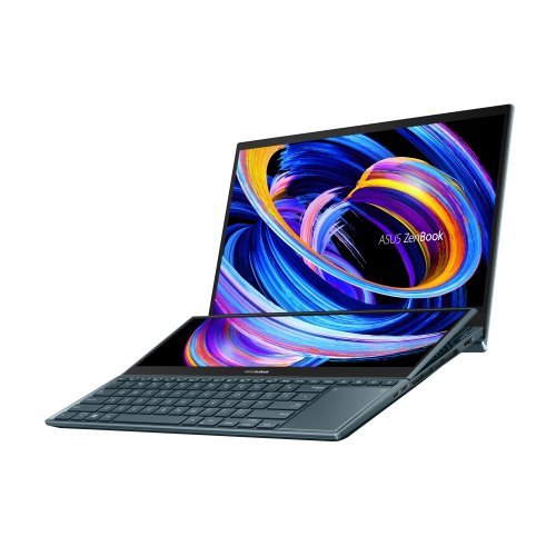 Лаптоп Asus ZenBook Duo 15 UX582H-OLED-H941X, Screen Pad Plus, Intel Core i9-11900H 2.5 GHz (24M Cache, up to 4.9 GHz, 8 cores), 400nits,15.6"OLED 4KUHD (3840x2160)Touch, 32GB DDR4 on board, PCIE4 1TB SSD, RTX3080 8GB GDDR6,TPM, Win11 Pro 64 bit, Sleeve,Stylus (снимка 1)