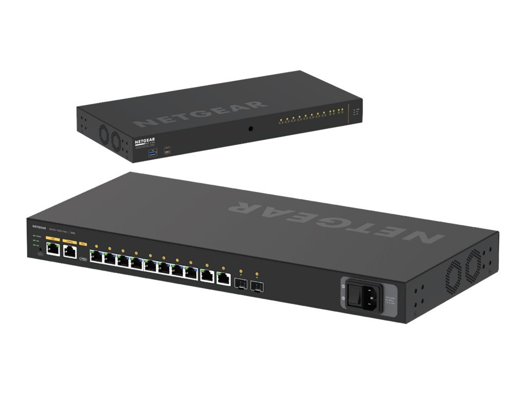 Видео суич NETGEAR M4250 12-Port AV Line PoE+ Switch 125W 2x1G 2xSFP ...