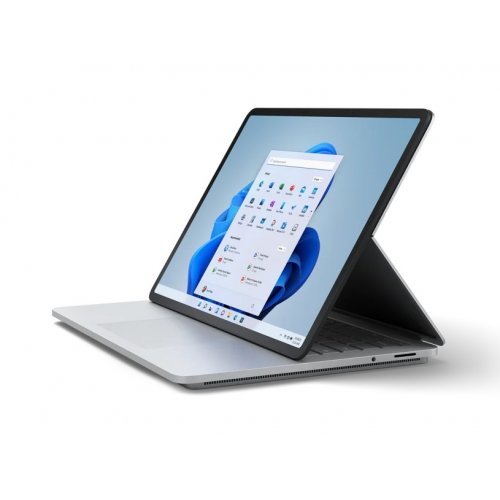 Лаптоп Microsoft Surface Laptop Studio, Quad-core 11th Gen Intel Core H35 i5-11300H, 14.4” (2400 x 1600) PixelSense Flow Display, Intel Iris X Graphics, 16GB RAM, 256GB SSD, Windows 11 Home, Platinum (снимка 1)