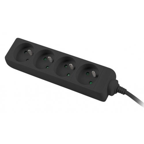 Разклонител Lanberg PS0-04E-0100-IEC-BK (снимка 1)