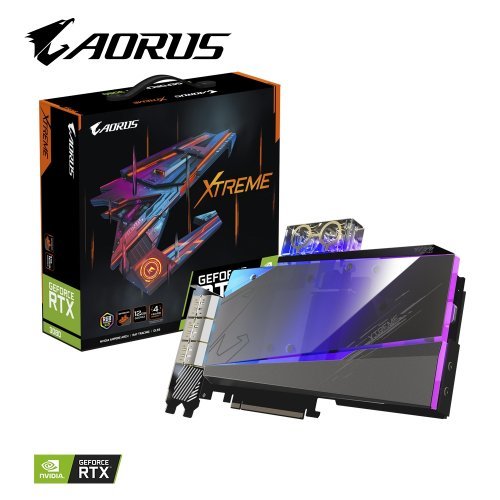 Видео карта Gigabyte AORUS GeForce RTX 3080 XTREME WATERFORCE WB 12G GV-N3080AORUSX WB-12GD (снимка 1)
