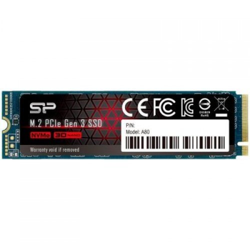 SSD SILICON POWER 2TB A80 SSD, M.2 2280, PCIe Gen3x4, Read/Write: 34000 / 3000 MB/s (снимка 1)