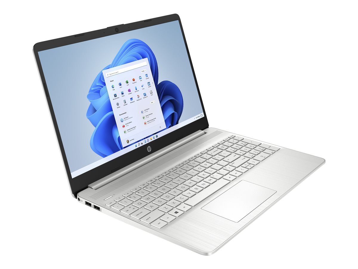 HP Laptop AMD Ryzen 5 5500U 15.6inch FHD 8GB DDR4 1DM 3200 512GB PCIe SSD W11H Natural Silver (BG) (Лаптопи)