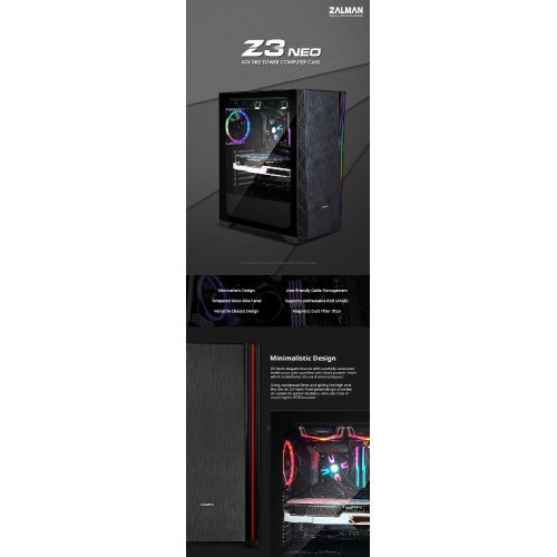 Компютърна кутия Zalman Z3 NEO ZM-Z3-NEO (снимка 4)