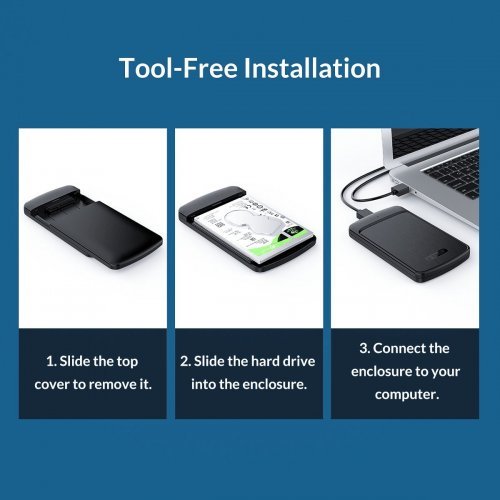 Кутия за диск Orico 2020U3-BK 2020U3-BK-EP (снимка 16)